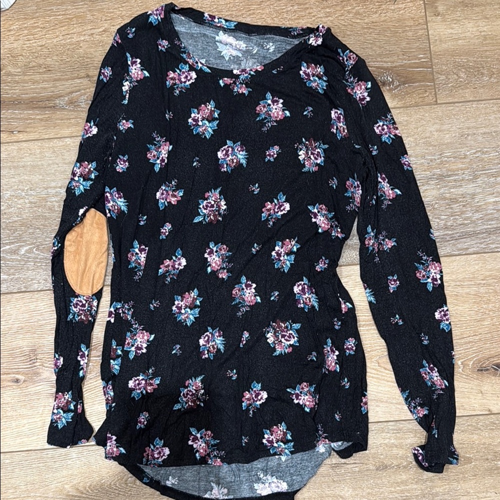 Floral Black Women's Top